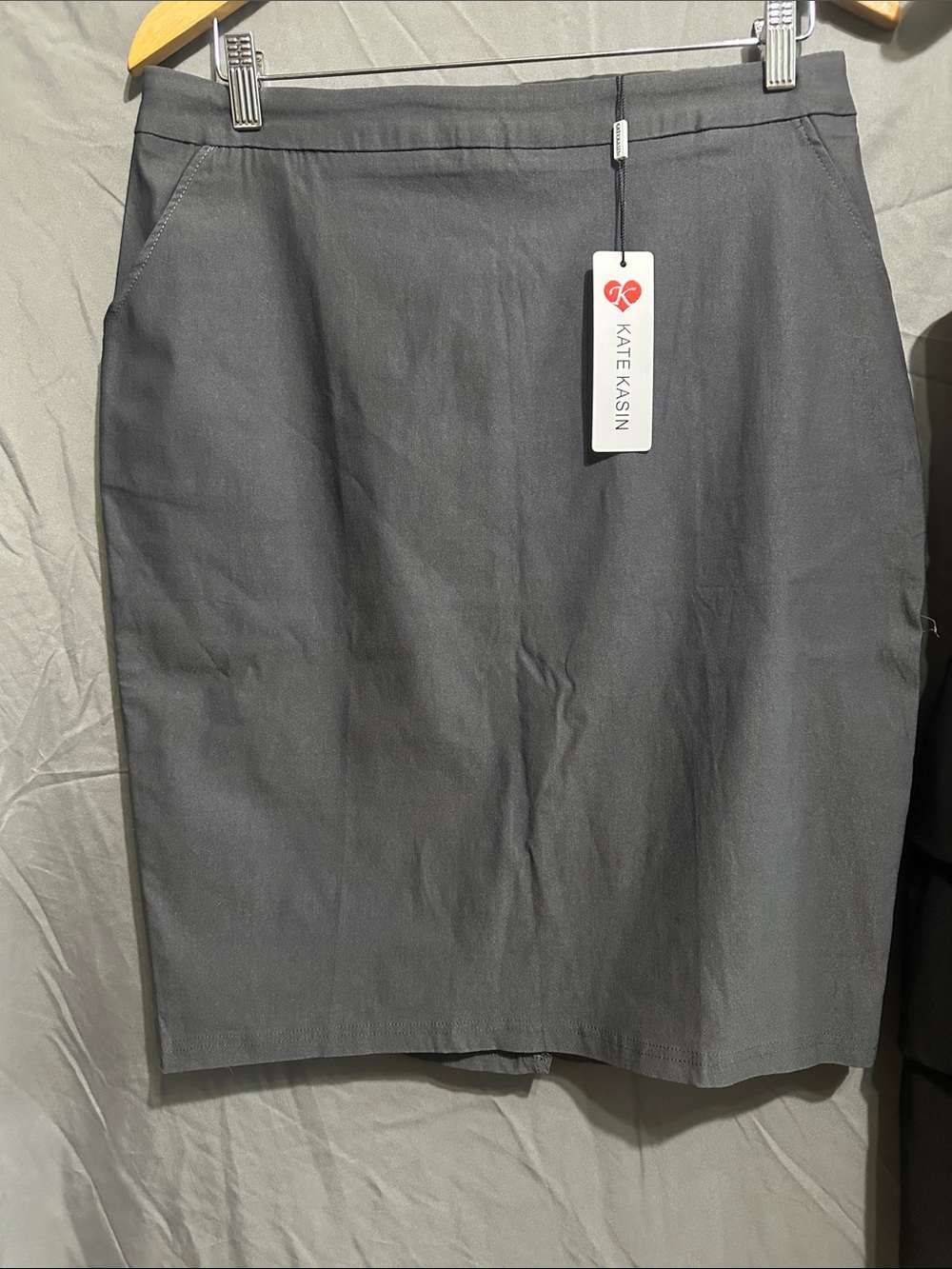 Kate Kasin Charcoal Pencil Skirt